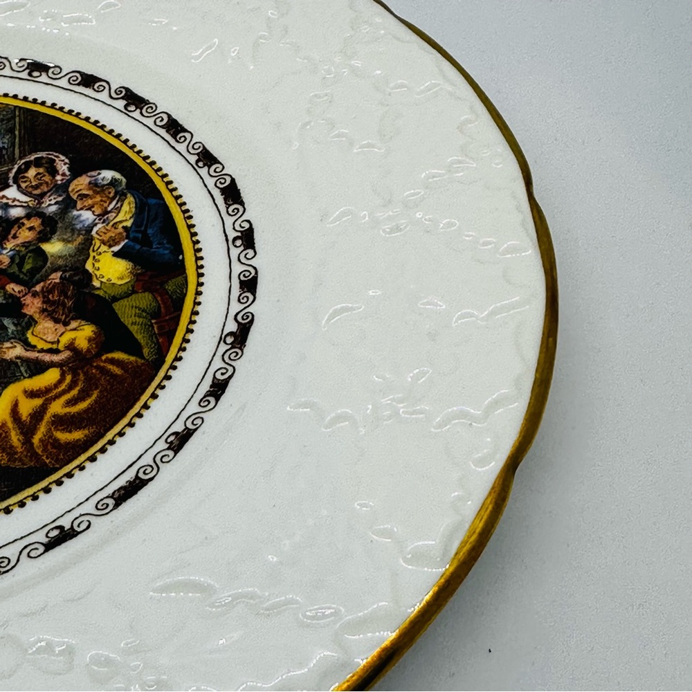 Vtg Coalport Fine Bone China CHRISTMAS 1980 Collector Plate Blind Man's Buff Box - Picture 6 of 12